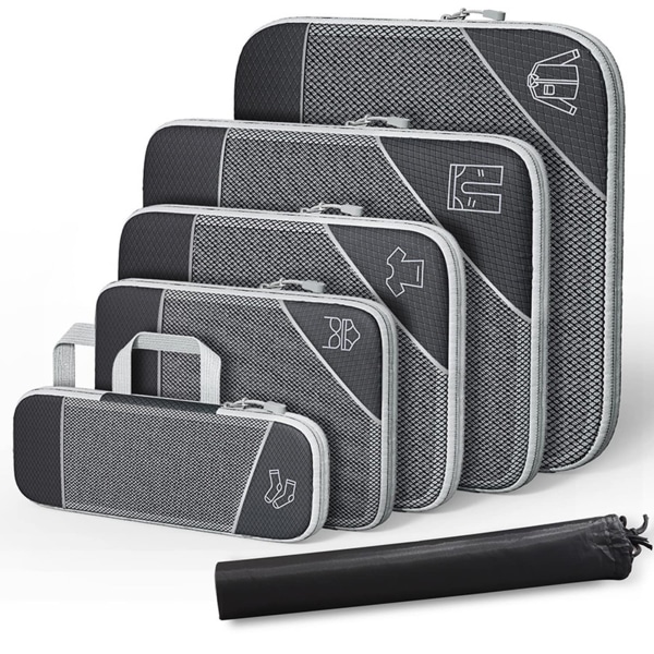 Resekläder Underkläder Väska Bagage packning arrangörer för resor Sport Gym Semester six suit gray