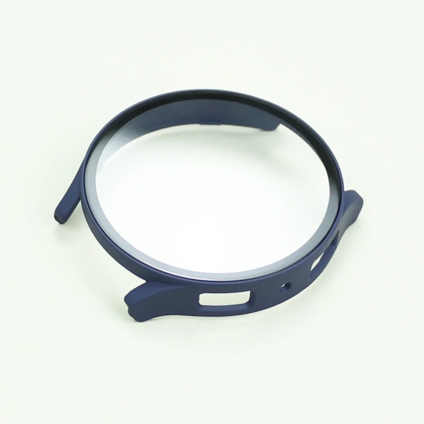 Härdat glas + Skal för Samsung Galaxy Watch 7/6/5/4 44mm 40mm Full PC bumper skärmskydd Galaxy Watch FE Tillbehör Midnight blue 07 Galaxy 6 44mm