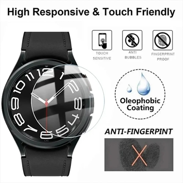 Härdat glas för Samsung Galaxy Watch 7/FE 40mm 44mm HD Skärmskyddsfilm Anti-Repa för Galaxy Watch 7 Ultra 47mm film 4PCS Galaxy Watch FE 40mm
