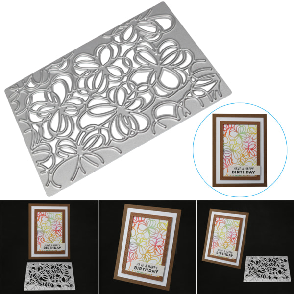 Skärverktyg i kolstål Pappersklippande stencilpräglingsverktyg för gör-det-själv scrapbooking Fotoalbum silver