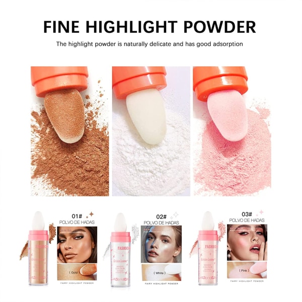 Shiny Glitter Powder Kläder Makeup Långvarig skimmer för Prom Festival Rave 3
