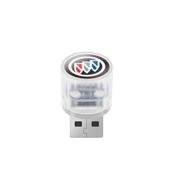 Bil USB LED-lampa med logotyp Enkel installation Bildörrlampa Idealisk för inredning av bilar buick