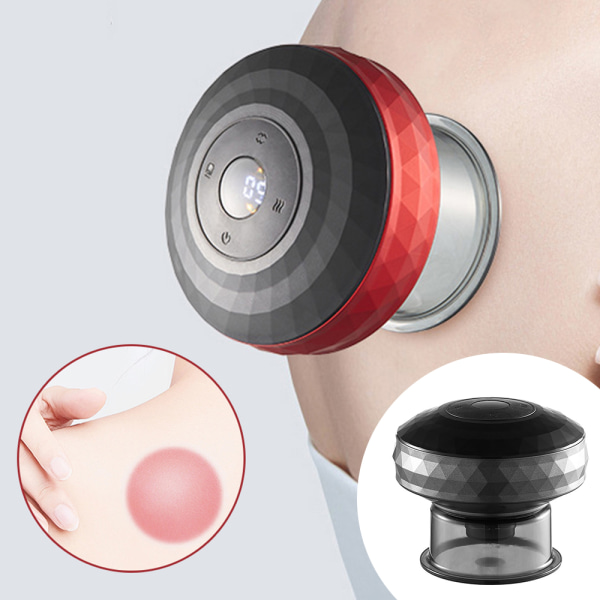 Electric Heat Cupping Device 12 Model Wireless Intelligent Scraping Massage Tool black rechargeable