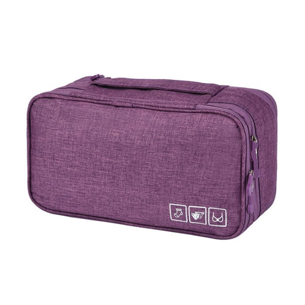 Travel Multi-funktion BH Underkläder förpackning Organizer Väska för BH strumpor Kosmetisk case för män kvinnor purple