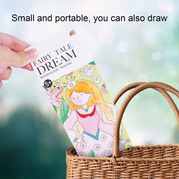 Akvarell graffitimålningsböcker Individuella pigment Lätt att bära för DIY kreativ målning fairy tale dream