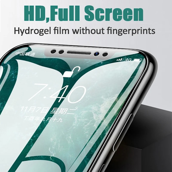 5 st Fulltäckande Hydrogel Film för iPhone 11 12 13 14 15 16 Pro Max 12 Mini X Xr Xs Skärmskydd för iPhone 7 8 Plus SE 2022 For iPhone Xr 5PCS Hydrogel Film