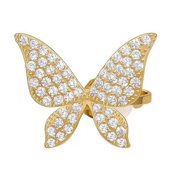 Butterfly Diamond Earrings Fairy Butterfly Diamond Earrings Öronklämma för bröllopsfestsmycken ear clip