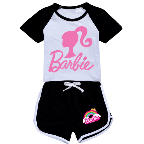 Barbie The Movie100-170 T-shirtshorts för pojkar och flickor Set pants yellow 110cm