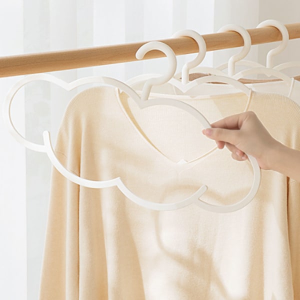 10pcs Home Large Blanket Linen Hangers Strong Durable Magic Hangers for Scarves Belts Towels Robes apricot