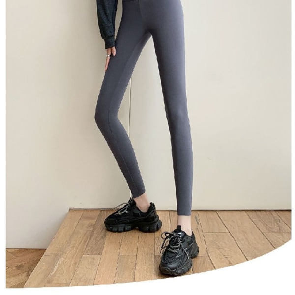 Sharkskin Leggings Ytterkläder för kvinnor Vintervarma åtsittande Elastisk Stovepipe l b