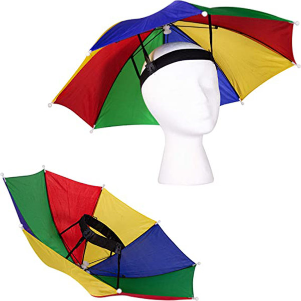 50 cm regnbågsparaplyhatt hopfällbar bärbar för vuxna barn resor Fotvandring Fiske default