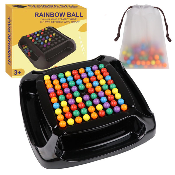 Rainbow Bead Elimination Leksaker Roliga barn Tidiga pedagogiska pusselleksak Bärbart brädspel Fantastiskt 80 rainbow beads