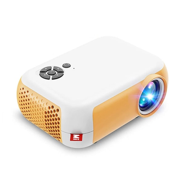 1080P Mini fyrkantig projektor Smart WIFI Home Beamers Player för hemmabio yellow miracast eu plug