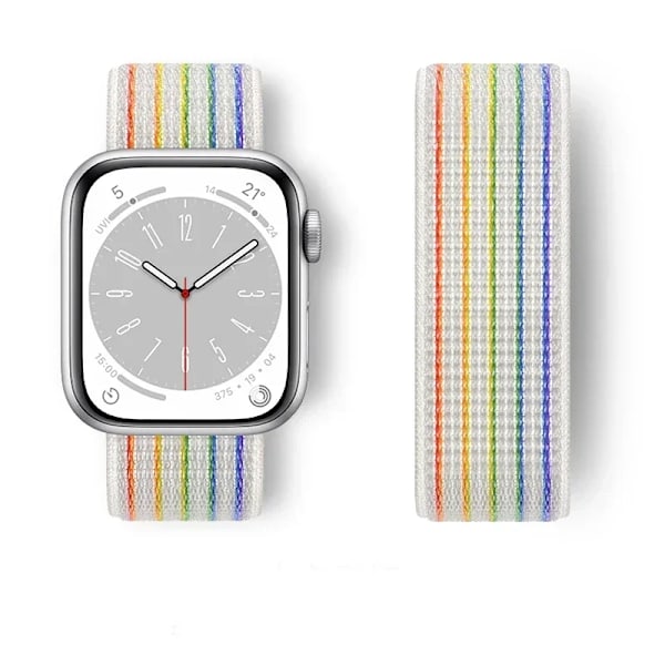Nylon Loop Armband för Apple Watch Armband 44mm 40mm 45mm Ultra2 49mm 41mm Sportarmband iwatch Tillbehör Serie 9 8 se 7 6 5 4 3 NIK Pride 108 38mm-40mm-41mm