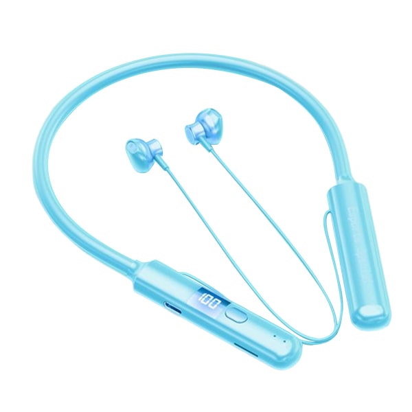 Digitala hörlurar med nackband Stabila och pålitliga hörlurar för att lyssna på musik blue