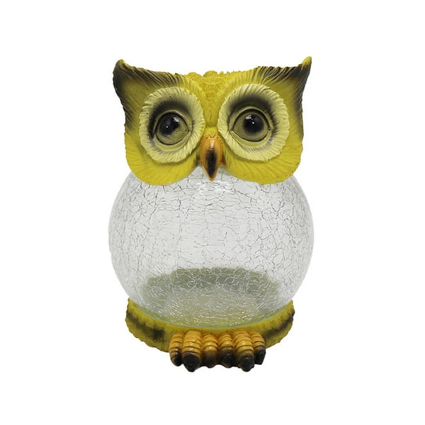 Landskap Power LED Owl Lawn Light Outdoor Dekorativ l white