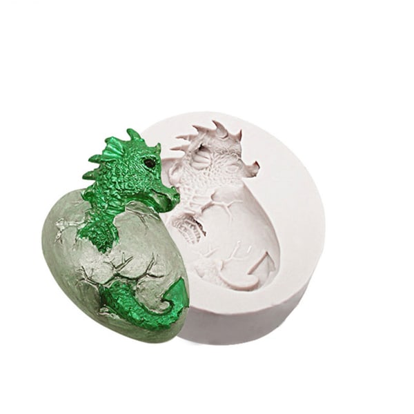 Dinosaur Fondant Form Fondantkaka Mould Gör-det-själv-dekorationsverktyg Bakverk dragon egg