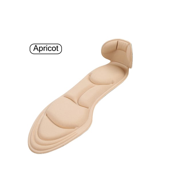 1 par innersula pad infogar hälstolpe rygg Andas anti-slip för högklackade sko apricot