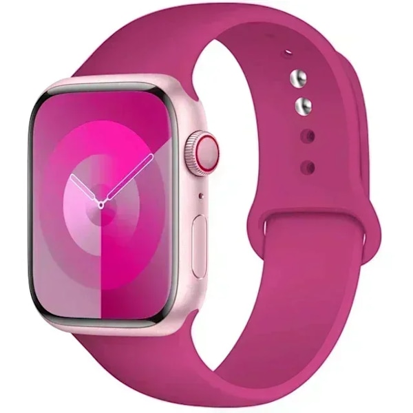 Original Silikonarmband för Apple Watch Band 44mm 38-40 42-46 41-45 46MM 49 mm Armband iwatch Serie 10 9 7 4 5 6 8 SE Ultra 2 3 49 pitaya S10-42MM 38 40 41 S