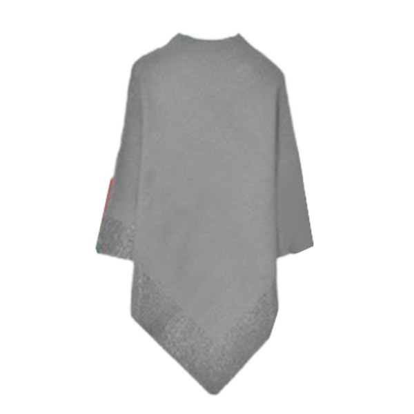 Glänsande ullsjal för kvinnor Klassisk sjal Lösa omslag Elegant filt Sjalar Höst Vinter Supply gray