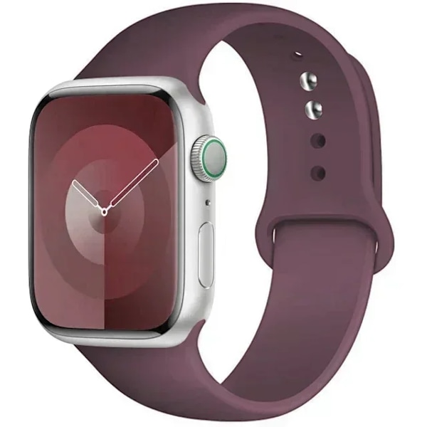 Original Silikonarmband för Apple Watch Band 44mm 38-40 42-46 41-45 46MM 49 mm Armband iwatch Serie 10 9 7 4 5 6 8 SE Ultra 2 3 94 smoke purple S10-42MM 38 40 41 L