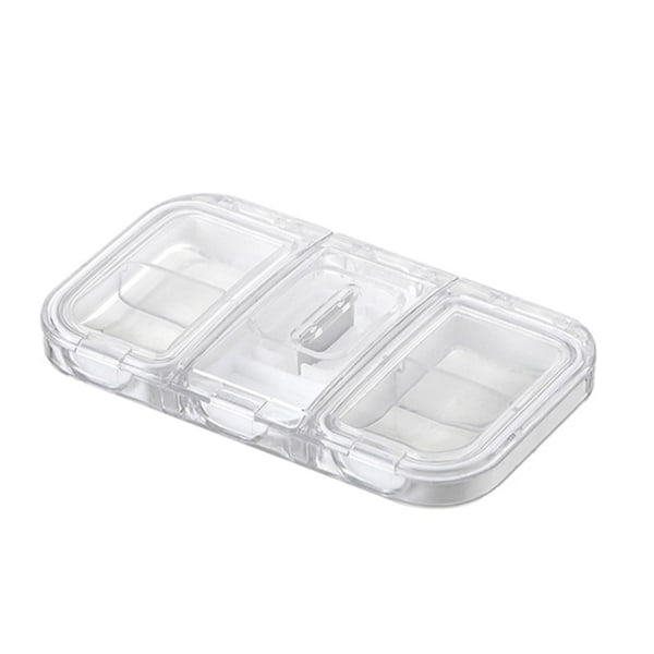 Personal Pill Organizer Box Säker & Sharp pillerbehållare för hushållstillbehör transparent white