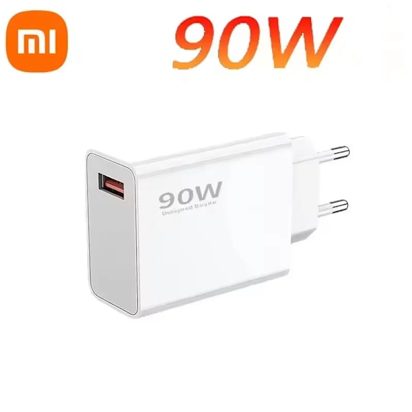 Xiaomi 90W Supersnabb Laddningsadapter EU Snabbladdning 3.0 Typ C Mobiltelefon Lämplig För Apple 15 Huawei Xiaomi Laddning EU Charger