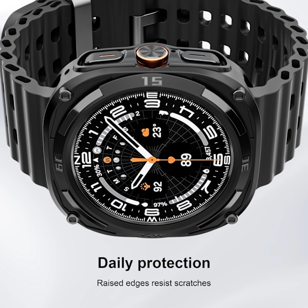 Skal för Samsung Galaxy Watch Ultra Skärmskydd 47mm Tillbehör Hård PC Ram Skyddande Stötfångare Galaxy Watch Ultra skal green Galaxy watch ultra