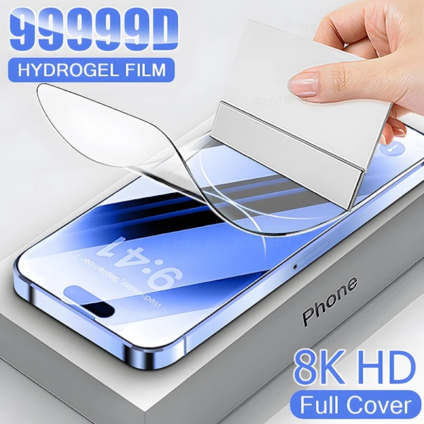 1-4 st Skärmskydd För iPhone 15 14 Pro Max 8 7 14 Plus Full Täckning Hydrogel Film För 13 12 Mini 11 Pro XS Max XR Inte Glas For iPhone XS MAX 1 Pieces
