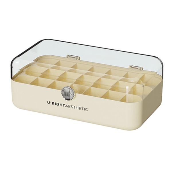 Mode klar textur Smycken Organizer Flercells smycken förvaringsbox Multipurpose små case makeup storage box-clear