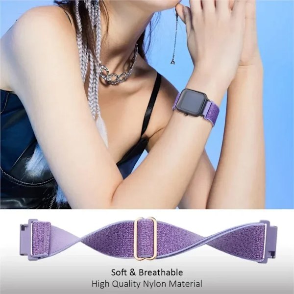Nylon Elastiskt band För Amazfit gts-gtr 4-3-2-2e-mini-pro-Stratos Bohemiskt Glänsande Pride armband bip-U-pro-S-lite 20mm 22mm Armband bohemia 10 20mm watch band