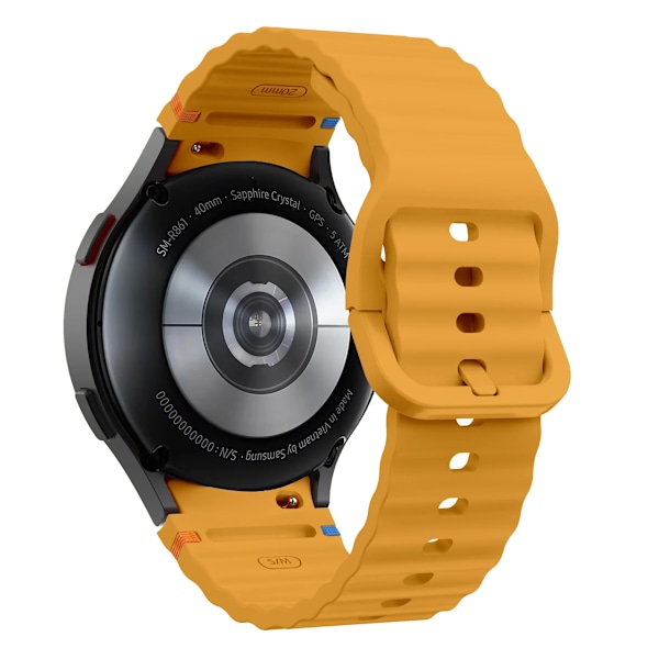 Originalt silikonarmband för Samsung Galaxy Watch 7 FE 6 4 Classic 5 pro 44mm 40mm 43mm 47mm 45mm Armband Galaxy Watch6 7 Rem Yellow 6 classic 43mm 47mm