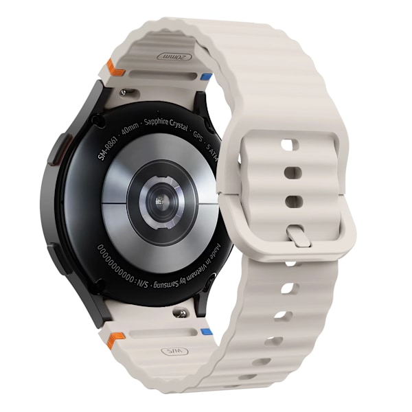 Originalt silikonarmband för Samsung Galaxy Watch 7 FE 6 4 Classic 5 pro 44mm 40mm 43mm 47mm 45mm Armband Galaxy Watch6 7 Rem Starlight Galaxy 5 40mm 44mm