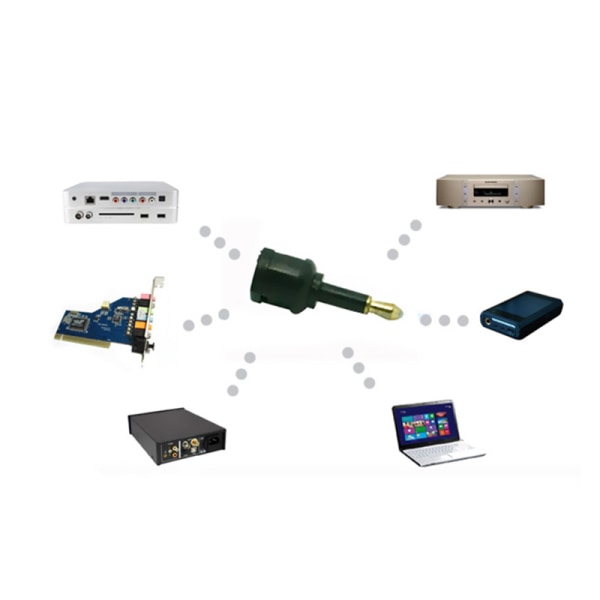 Guldpläterad Toslink till 3,5 mm fiberoptisk optisk kabelkontaktadapter default