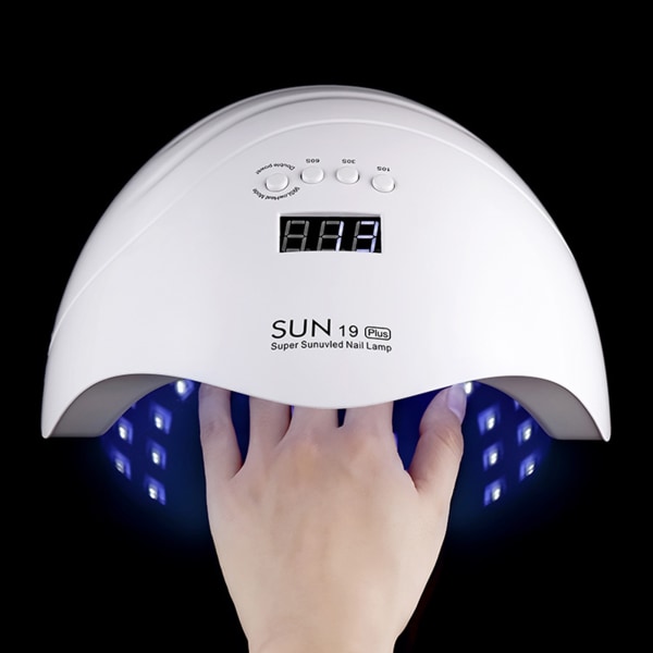 120W LED UV Nagellampa Light Gel Nagellackshärdningslampa med sensor Present till mors dag födelsedagar white
