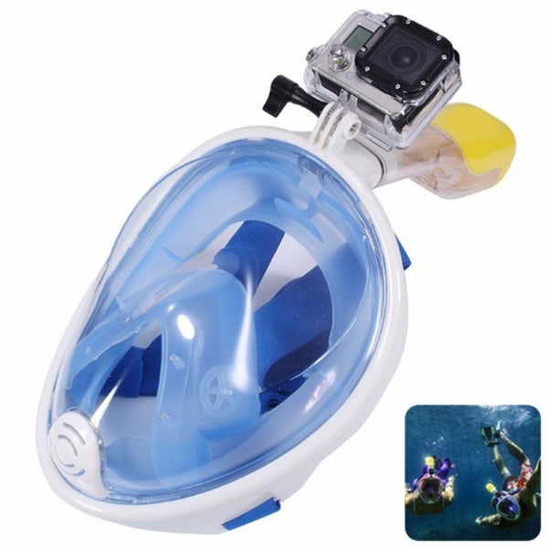 Färg Full Dry Snorkeling Dykmask Utomhusdykning Snorkelmask för nybörjare blue l-xl