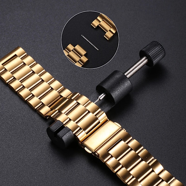 22mm 20mm Metallarmband för Samsung Galaxy Watch 7 6 5 4 40mm 44mm 46mm 5Pro 45mm Rostfritt Stål Armband för Amazfit Bip Huawei GT4 black silver 20MM
