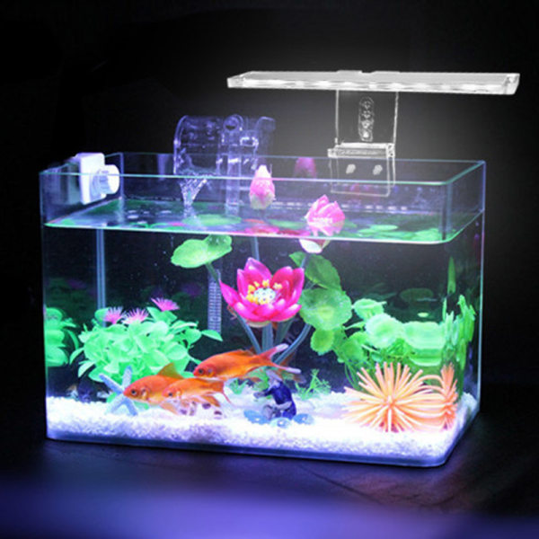 LED Aquarium Lamp Plant Light Passar tankar 3-8MM tjocklek Aquatic Lamp Aquarium Bracket Light rectangle