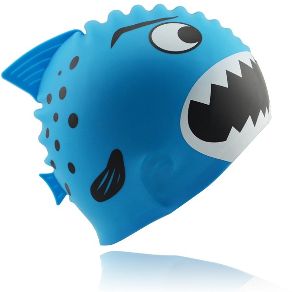Cap Tecknad fiskformad vattentät cap för barn blue dot fish