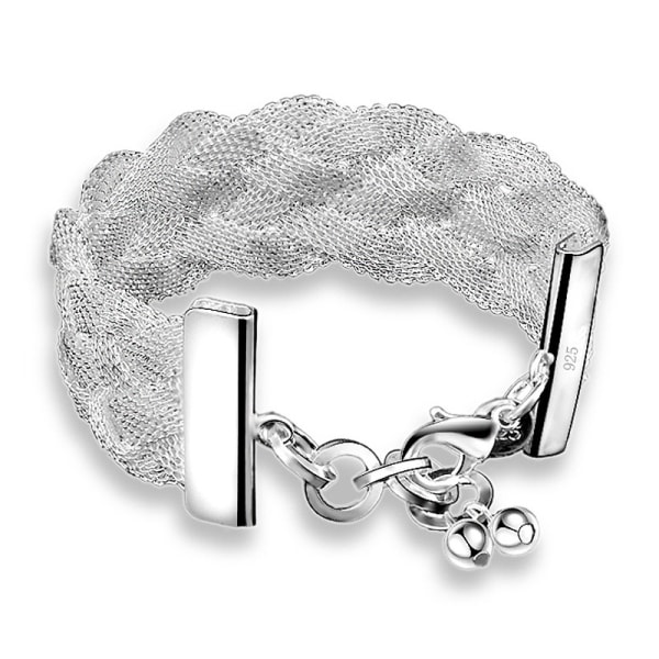 Nytt mode smycken 925 Sterling Silver Mesh vävning kedja armband för kvinnor gåva default