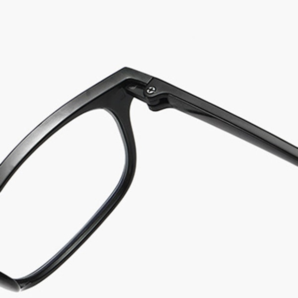 Antistrålning läsglas horn bågade rektangulära lins presbyopiska glasögon black leg 250