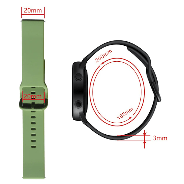 22mm armband för COLMI C81 P71 P68 P60, silikonarmband för COLMI P68 P60 C63 V68, bandtillbehör winered 22mm