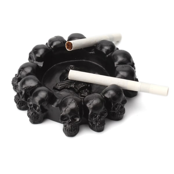 Creative Skull Askfat Multipurpose Resin Crafts Personalized Halloween Desktop black