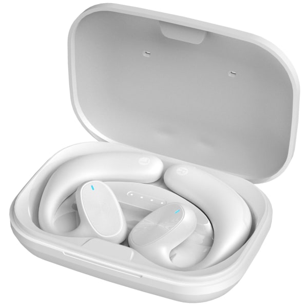 True Wireless On-ear hörlurar Beständig Standby Stall Hängande TWS Design för sportvandring Ridning Arbeta Lyssna white