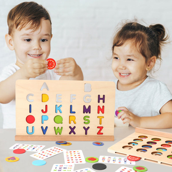 Bordsspel för barn Leksaker Förbättra observationskognitionsförmågan för toddler Barn Användning av barn alphabet
