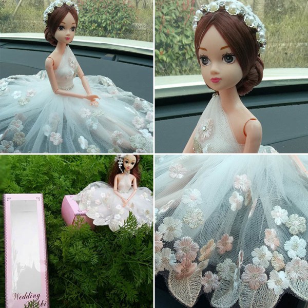 Rörlig led Princess Babe Doll 30 cm Spets Bröllopsklänning Svit Barn Leksak Flickor Present 11