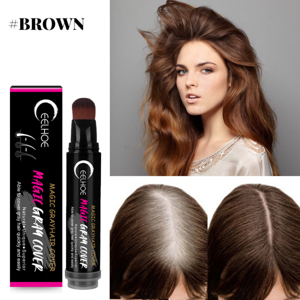 Snygg färg engångsfärgstift Långvarig effektiv färgstift för engångsbruk för närande och vårdande hår black