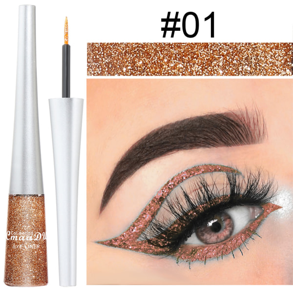 Super Glitter Liquid Eyeliner Slitstark Vattentät Shimmer Shimmer 16 färger Liquid Eyeliner 8 as show