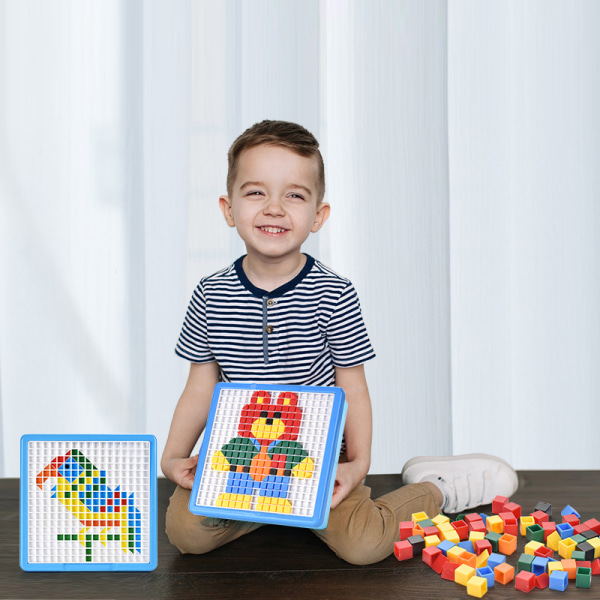 Mosaikpussel Barns lärande Pedagogiska leksaker Barndomsutveckling 3D- set 2