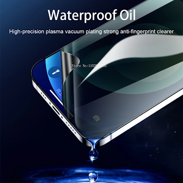 3-pack Anti-Spy Hydrogel Film för iPhone 15 13 11 12 14 Pro Max Plus XS Max X XR Sekretess Skärmskydd för iPhone 12 13 Mini for iPhone XR 3PCS